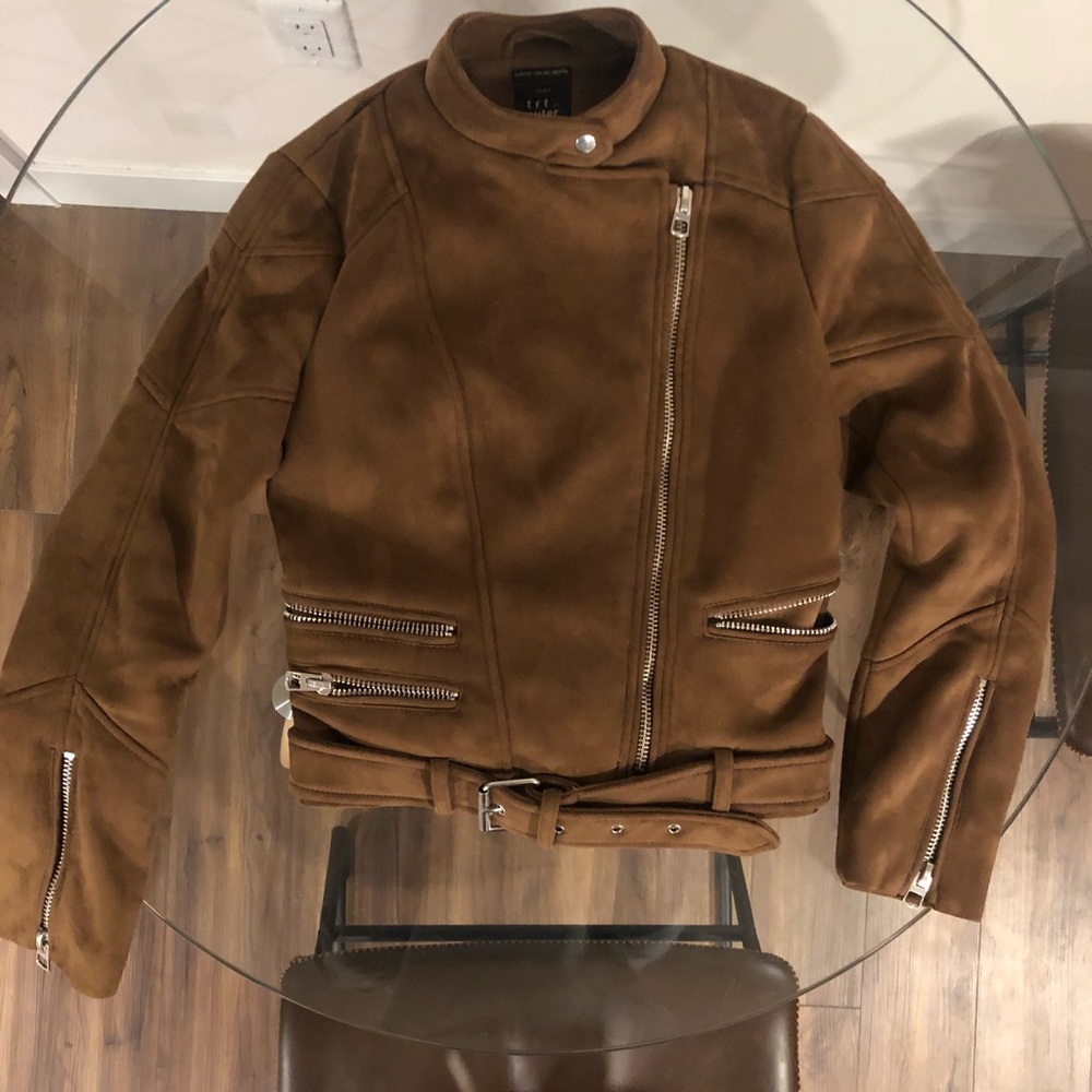 Zara faux-suede moto jacket
